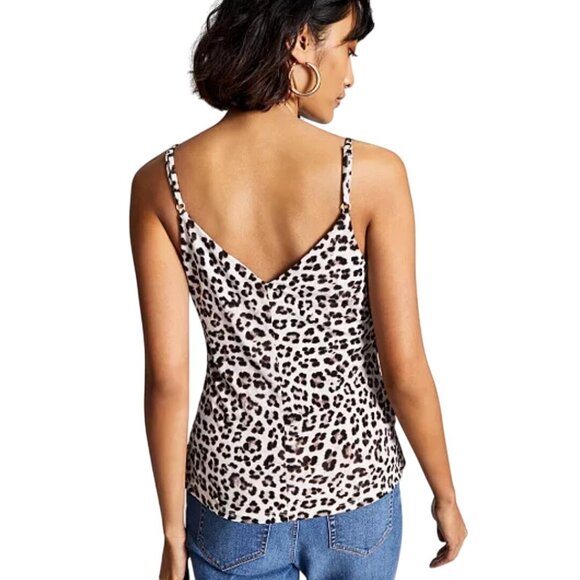 Inc International Concept NWT Printed Drape Tie Front Tank Top Size L - Picture 4 of 10